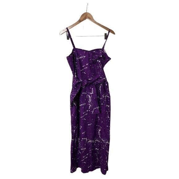 Vintage 70s 80s Neiman Marcus Bill Tice Purple Dress M - Picture 1 of 10